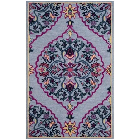 Safavieh 6 x 9 ft. TraditionalBellagio Hand Tufted Area RugBlue & Multi BLG605G-6